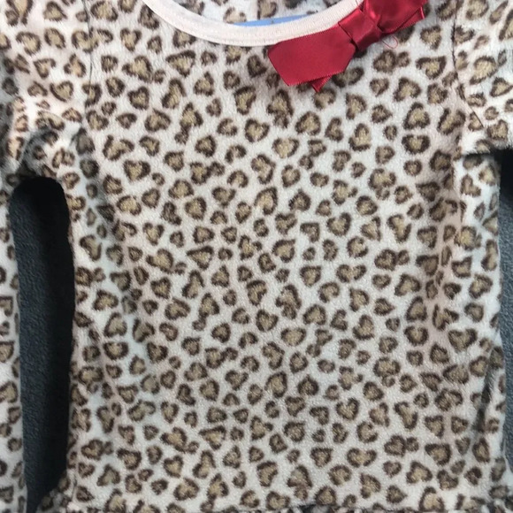 Fisher Price Leopard Print Long Sleeve Top‎ with Bow Detail, Size 12 Months - Picture 3 of 8